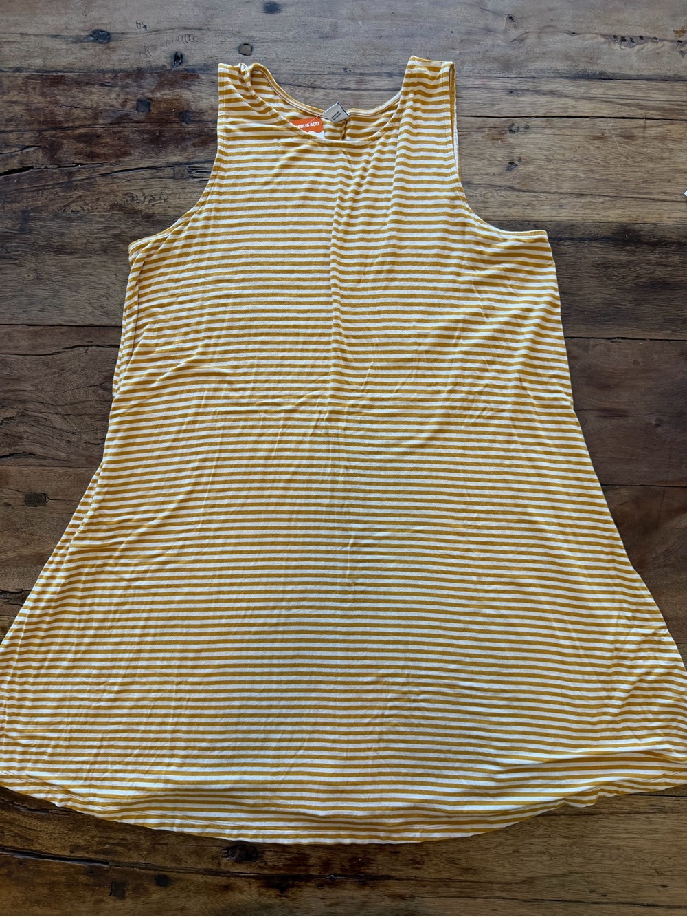 Old Navy Striped Yellow & White Sleeveless Tank Dress